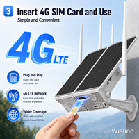 Extensor WiFi Solar 4G Wistino para Exteriores de Largo Alcance, Panel Dual de 30W, 30000mAh, Cámara de Vigilancia, Banda Dual de 5GHz y 2.4GHz, Cámara IP