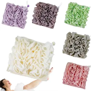 2 in 1 Bath Loofah Sponge with Drawstring Ball Bath Long Lasting Use Deep Cleansing Mesh Shower Sponge Mesh Shower Sponge - Product Image 1