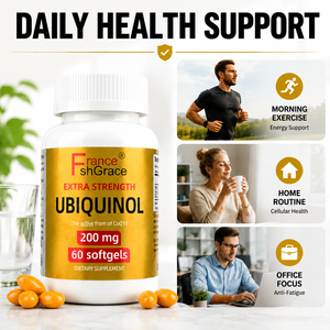 CoQ10 200mg Supplement for Adults Support <b>Heart</b> Health Ubiquinol CoQ10 60 Softgels - Product Image 3