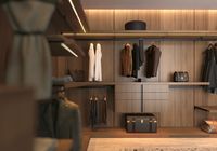 Système de dressing autoportant moderne avec poignées en aluminium et 5+ tiroirs, idéal pour hôtels et écoles – Conception gratuite