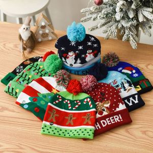 Listo para Enviar, Gran Venta, Nuevo Diseño, Regalos de Navidad, Decoraciones, Gorro de Santa Claus con Luces LED, Gorros Tejidos Cálidos de Invierno con Pompón - Product Image 5