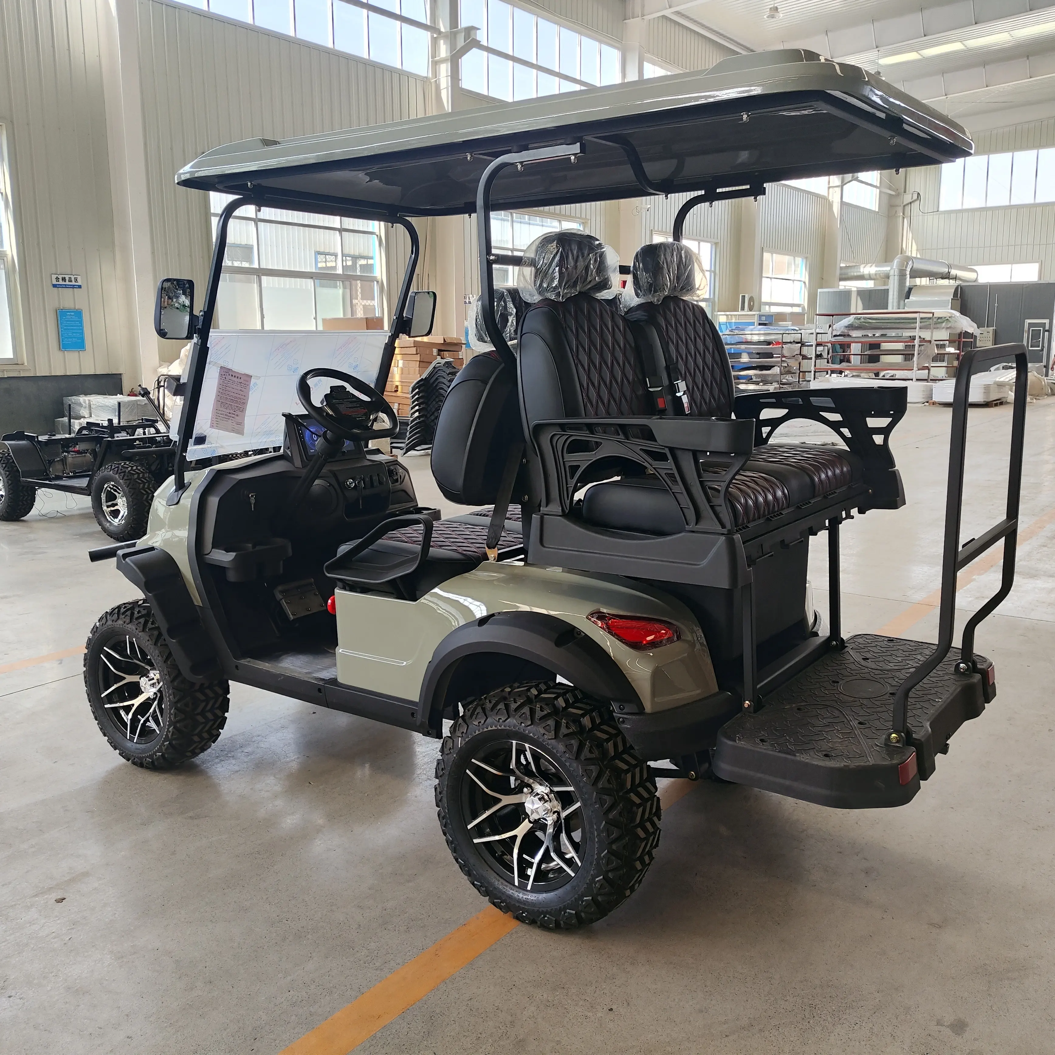 WINTAO 2024 Newest Design Resort Hotel Park Golf Course Sightseeing Golf Car High Chassis Lifted Electric Golf Cart