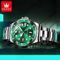 OLEVS 5885 Montre à Quartz Homme Classique, Étanche et Lumineuse avec Calendrier, Design Personnalisé, Bracelet Luxe et Logo