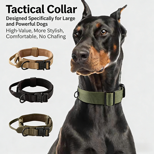 Collar Táctico Ajustable para Perro de Alta Resistencia, Correa de Tracción de Poliéster con Hebilla de Metal, Conjunto de Collar y Correa Telescópica para Perro - Product Image 5