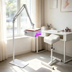 Lampe à ongles rechargeable, tabouret de manucure, tabouret de pédicure 360 °   Lampe sur pied rotative à 360° de 54W pour salon de beauté - Product Image 5