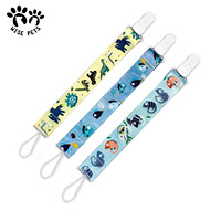 Sangle de chaîne de sucette réglable pour bébé personnalisée écologique Sucette factice ceinture anti-chute jouet anti-perte clip longe de dentition