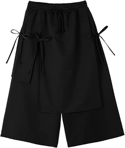 Jupe en velours côtelé décontractée pour hommes, pantalon Harajuku <span class=keywords><strong>Kimono</strong></span> <span class=keywords><strong>japonais</strong></span>, pantalon sarouel ample à jambes larges, service OEM intermédiaire - Product Image 3