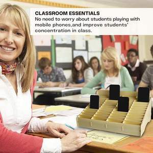 48 Grid <strong>Wooden</strong> Desktop <strong>Storage</strong> <strong>Box</strong> Mobile Phone Management <strong>Storage</strong> <strong>Box</strong> - Product Image 4