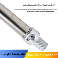 En Stock: Actuador Neumático de Aire de Cilindro Redondo Mini Serie MAC (MAC20x150) de Acero Inoxidable para Juntas de Máquinas Industriales