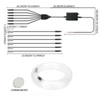 Nouvelle lumière d'ambiance ciel étoilé pour voiture 12V 7.5W LED à fibres optiques, décoration de plafond étoilé avec contrôle par application, modèle L8