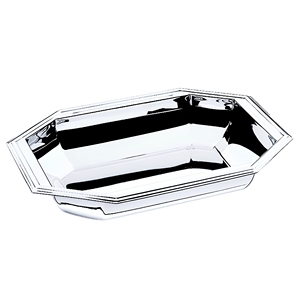 Modern Rectangular Metal Serving Plate Polished Solid Design Dishwasher Safe Party Dinnerware Decorative Accent - Product Image 1
