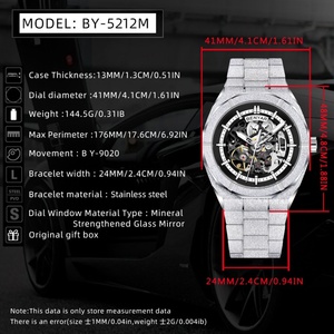 Reloj Mecánico Automático BENYAR 5212 para Hombre, 41 mm, Resistente al Agua, Acero Inoxidable, Relojes Analógicos Hombre - Product Image 2