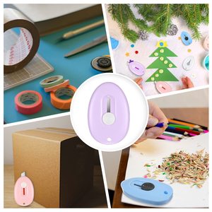 Pisau Mini Serbaguna Bentuk Awan Lucu, Pisau Seni Amplop Portabel yang Dapat Ditarik, Pembuka Surat, Pemotong Karton dengan Lubang Gantungan - Product Image 6