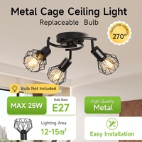 Luminaire de plafond moderne en cage métallique pour salle à manger, cuisine, lustres et lampes suspendues modernes nordiques/lampe suspendue/spots