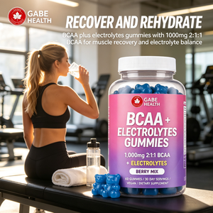 Gummies BCAA Électrolytes Marque Blanche OEM 1000 mg BCAA Mélange de Baies 60 unités Récupération et Hydratation Végétaliennes en 30 Jours pour Athlètes de Gym - Product Image 2
