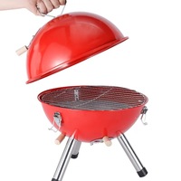 Petit four de football extérieur portable personnalisé pour le camping, fabriqué à partir de four rond en fer et en acier, pour barbecue à boules