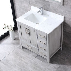 Meuble-lavabo de salle de bain autoportant moderne haut de gamme de 36 pouces avec vasque en céramique, résistant à l'eau, caractéristiques pour meuble-lavabo de salle de bain - Product Image 3