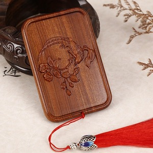 Đám Cưới Nhỏ Trang Điểm Gương Gỗ Đàn hương Hình Chữ Nhật Quà Tặng Gương Bằng Gỗ Khắc Cổ Vuông Gương Cho Phụ Nữ Cô Gái - Product Image 4