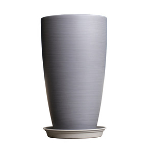 Pot tanaman plastik dalam ruangan, pot penanam Set plastik warna hitam abu-abu desain <span class=keywords><strong>Modern</strong></span> untuk taman dan bunga luar ruangan - Product Image 4