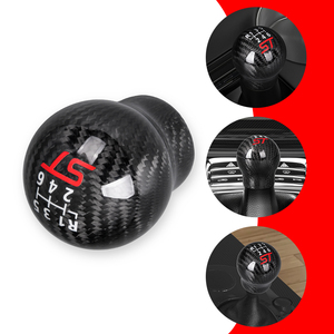 Vente en gros de pommeaux de levier de vitesse universels en fibre de carbone à 6 vitesses, amélioration de l'intérieur du véhicule pour Ford <span class=keywords><strong>Focus</strong></span> Red <span class=keywords><strong>ST</strong></span> - Product Image 1