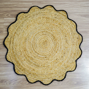 Braided Jute Round <b>Rug</b> Handmade <b>Natural</b> <b>Fiber</b> Living Room Bedroom Home Decor Wholesale Manufacturer - Product Image 1