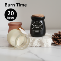 Bougies parfumées écologiques de luxe personnalisées faites à la main arôme de thé blanc naturel soulagement du stress liège en bois privé noël nouvel an