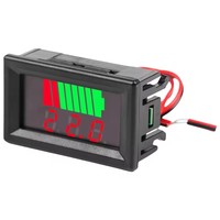 Indikator Level pengisian daya baterai mobil layar LED penguji meteran kapasitas baterai Lithium 12V 24V 36V 48V 60V 72V identifikasi otomatis