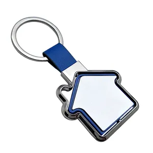 Factory Manufacturer mdf Key Chain Sublimation Blank Metal Stainless Steel Flexible House Keychain with Custom Logo