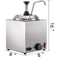 Distributeur de fromage électrique de machine de fonte de chocolat d'acier inoxydable de pot simple pour Nachos