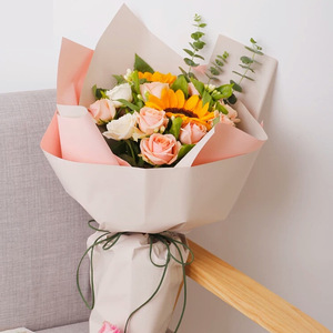 Tondo 20pcs fiori coreani confezione regalo confezione regalo neutro fiorista bouquet carta da imballaggio - Product Image 5