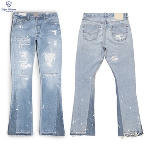 Custom <span class=keywords><strong>Good</strong></span> <span class=keywords><strong>American</strong></span> High Quality Men's Street Flare Hombres Jeans Bell Bottom - Product Image 3