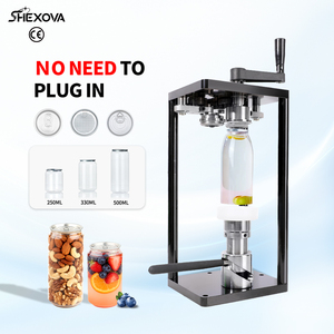 Machine à sceller les canettes à main en acier inoxydable Machine à sceller manuelle pour bouteilles de jus de thé à bulles Machine à sceller les canettes pour animaux de compagnie - Product Image 1