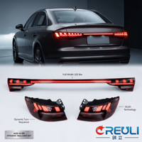 Luces Traseras LED Personalizadas CREULI, Dinámicas, Secuenciales, Ahumadas, Tipo Through-Type, Barra de Freno Trasera, Accesorios para Automóviles Audi A4 B9 17-24