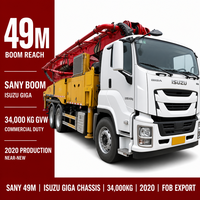Pompe à béton Sany 49m Isuzu Giga d'occasion 2020 pour immeubles de grande hauteur, exportation Chine