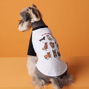 Ropa para Perros y Cachorros, Camiseta <span class=keywords><strong>de</strong></span> Verano <span class=keywords><strong>de</strong></span> Algodón Fino, Manga Raglán Informal, Bordado <span class=keywords><strong>de</strong></span> Letras en Contraste - Product Image 3