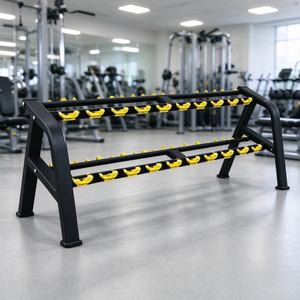 Soporte de Acero para Pesas de Gimnasio Comercial de 2 Niveles, Organizador de Pesas - Product Image 6