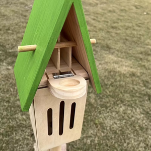 บ้านผีเสื้อไม้พร้อมที่ให้อาหาร ตกแต่งสวนแบบแขวน กล่องทำรังสำหรับผีเสื้อ ผึ้ง แมลง ผีเสื้อผีเสื้อปีกผีเสื้อ - Product Image 4