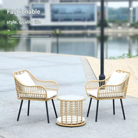 Ensemble de canapés modulaires en rotin durable – Mobilier de salle à manger polyvalent en osier en forme de L pour balcon compact, jardin, villa moderne