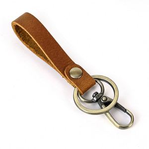 Personalized PU <b>Leather</b> <b>KeyChains</b> Custom Sublimation Laser Blank Logo Vintage Style Car Key Pendant Gift - Product Image 3
