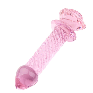 Dildo anal en cristal de verre en forme de rose, étanche, écologique, pour homme/femme/gay, plug anal, masturbation anale, jouet sexuel - Product Image 3