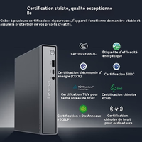 Ordinateur de bureau Lenovo Q500 économique, neuf, Intel Core i5-13420H, 8 Go de RAM DDR4, SSD 256 Go, prise US, Octa Core, Windows 10/11