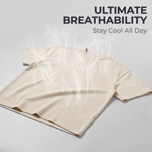 T-shirt Oversize Personalizzata 100% Cotone Pesante con Spalle Cadenti e Stampa Grafica Streetwear Vestibilità Boxy da Uomo - Product Image 3