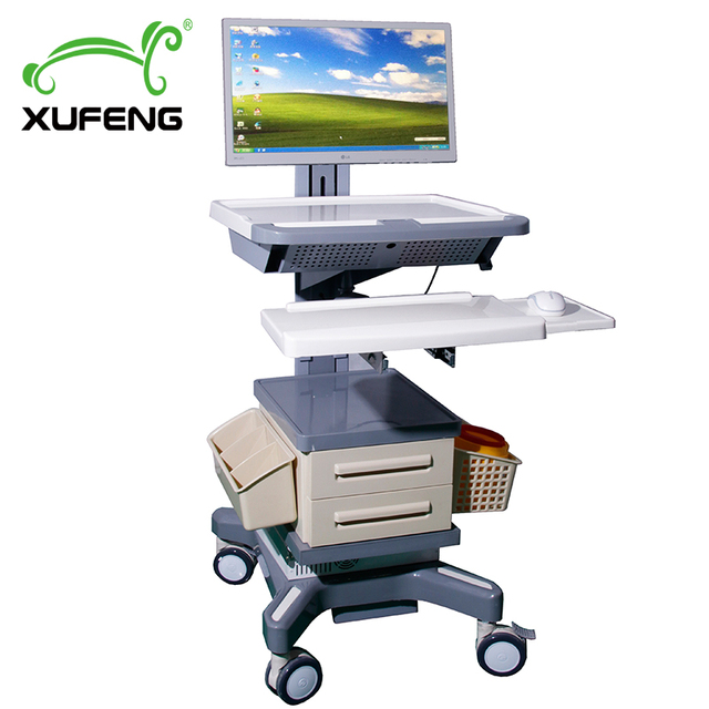 Medical Emergency Medication Mobile Laptop Computer Telemedicine Workstation Trolley