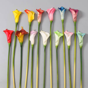 Fleurs artificielles réalistes faites à la main Calla Lily décoration de la maison avec une vraie touche grande taille pour Noël et la fête des mères - Product Image 2