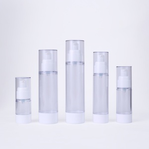 Botella de Plástico AS Vacía con Bomba Airless de 15 ml para Cuidado de la Piel, Botella de Spray Airless Transparente Portátil para Viajes, Envase para Lociones y Emulsiones - Product Image 1