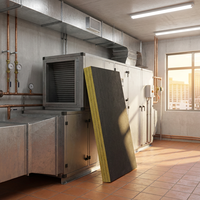 Panneau de laine de verre pour conduits CVC en Amérique du Sud, avec revêtement en tissu noir en fibre de verre, isolant thermique et acoustique pour la climatisation