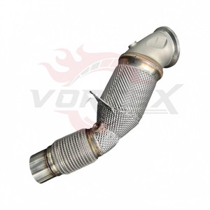 Sistema de Escape de Acero Inoxidable Vortex SS304 para BMW G20 G30 330i 530i B48 con Tubo Frontal Flexible con Protección Térmica Mod U - Product Image 3