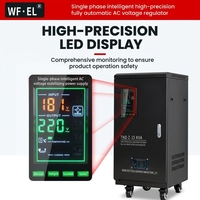 Regulador Automático de Voltaje Monofásico TND-15KVA de Cobre, 150V-220V CA, Interfaz de Pantalla Táctil, Certificado CE, Alta Eficiencia