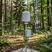 Capteur de température, d'humidité et de luminosité extérieur résistant aux intempéries avec bouclier anti-rayonnement pour système de surveillance environnementale