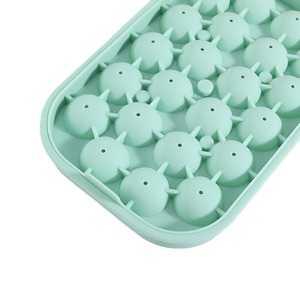Silicone Ice <b>Cube</b> Tray Mold Round Sphere 20x13x4cm Food Grade Easy Release For Home Refrigerator - Product Image 1
